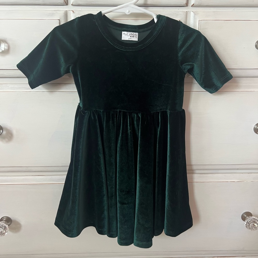 Millie and Roo green dress
